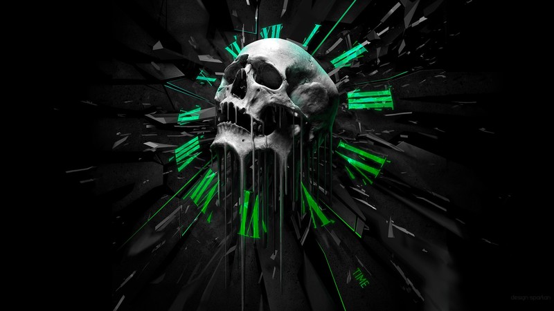 skull, abstract, artist, artwork, digital art, hd