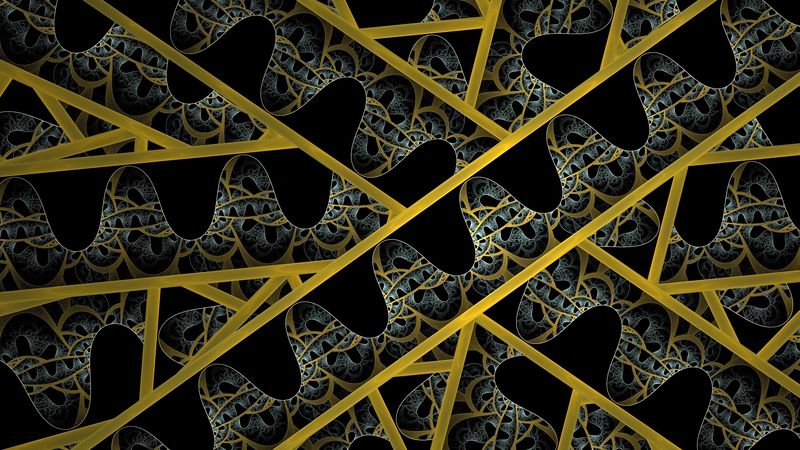 fractal, lines, waves, abstraction, 4k