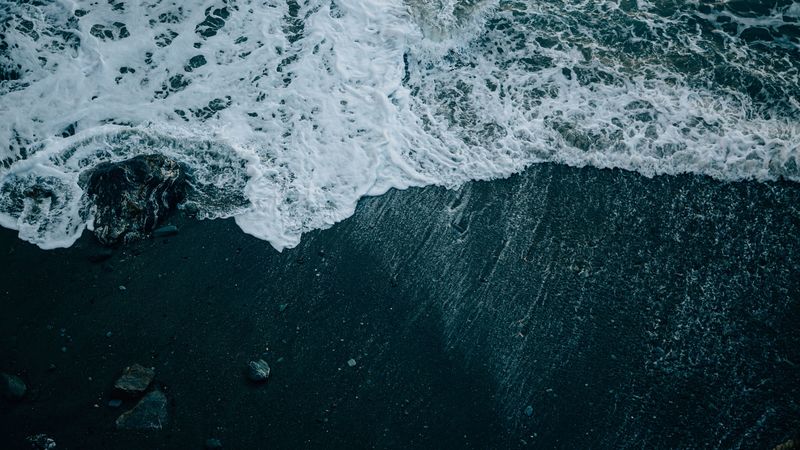 beach, ocean, wave, surf, 4k