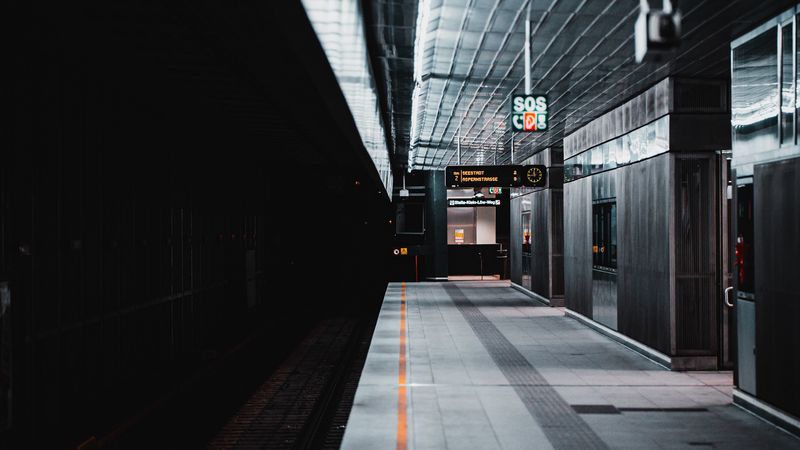metro, station, interior, 4k