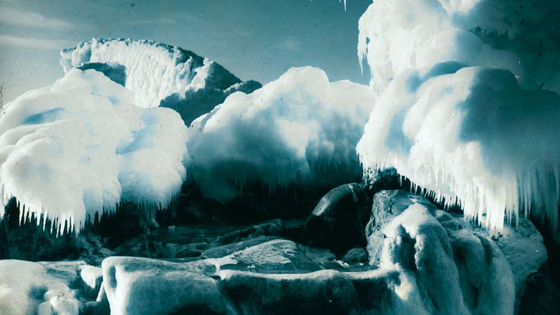 glacier, ice, frost, antarctica, north, 4k