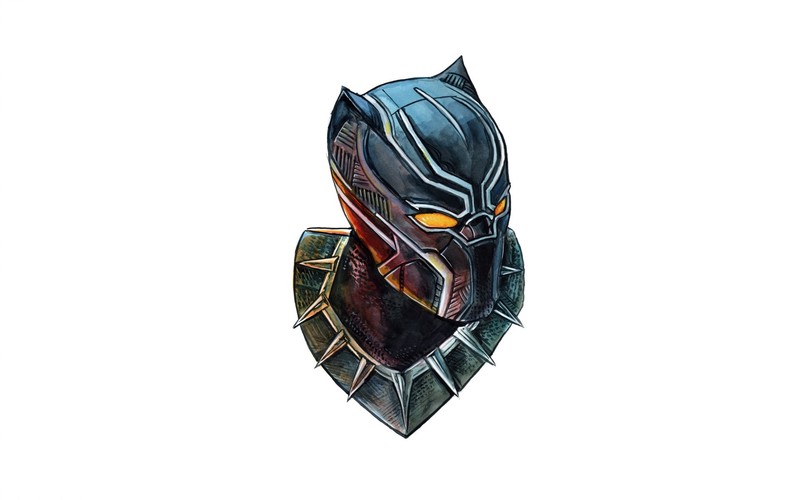 black panther, minimalism, artist, artwork, digital art, hd