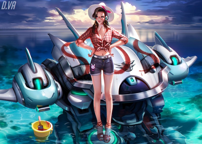 dva overwatch, overwatch, games, artwork, hd