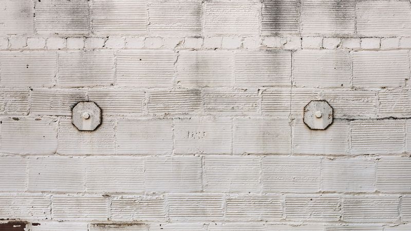 wall, brick, texture, white, spots, 4k