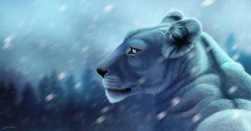 lion, 4k, artwork, artist, digital art, hd, deviantart