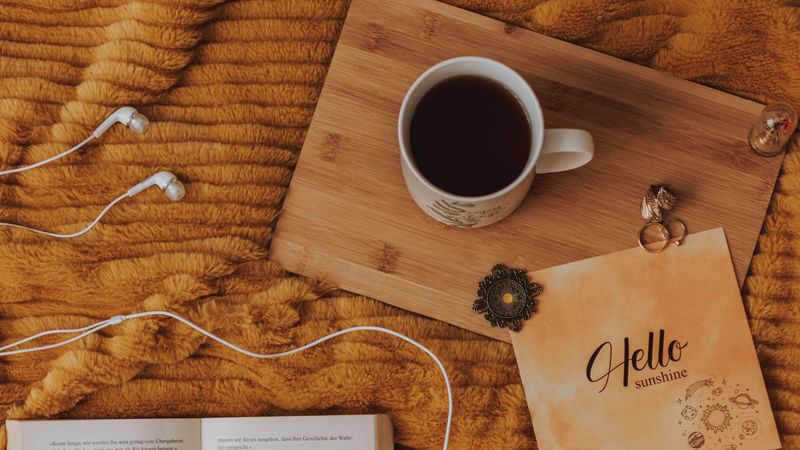 cup, coffee, book, inscription, 4k