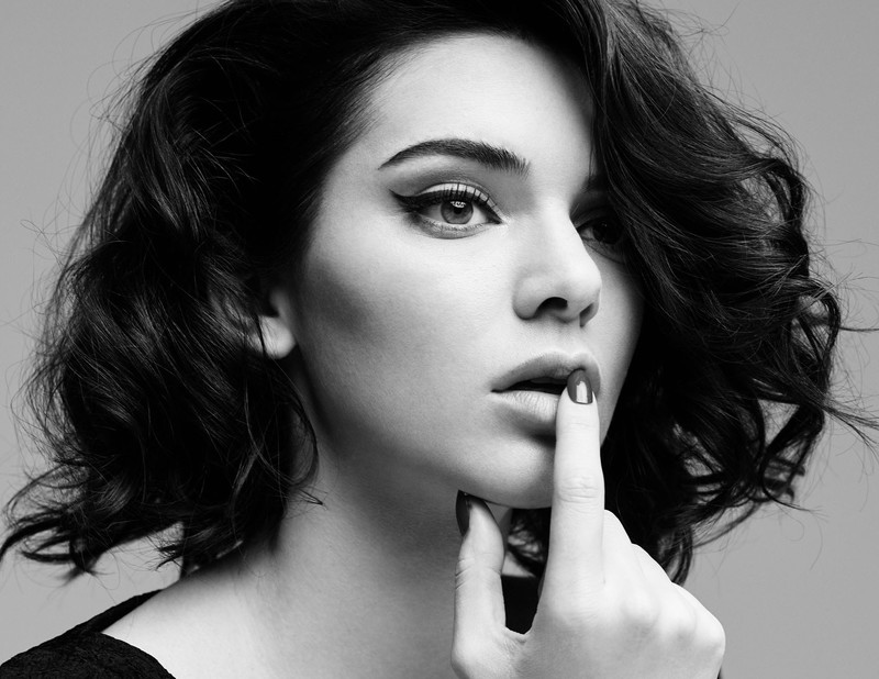 kendall jenner, celebrities, girls, model, hd, monochrome, black and white