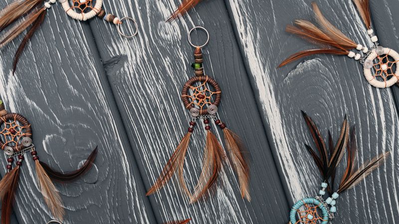 dreamcatcher, mascot, decoration, feathers, 4k