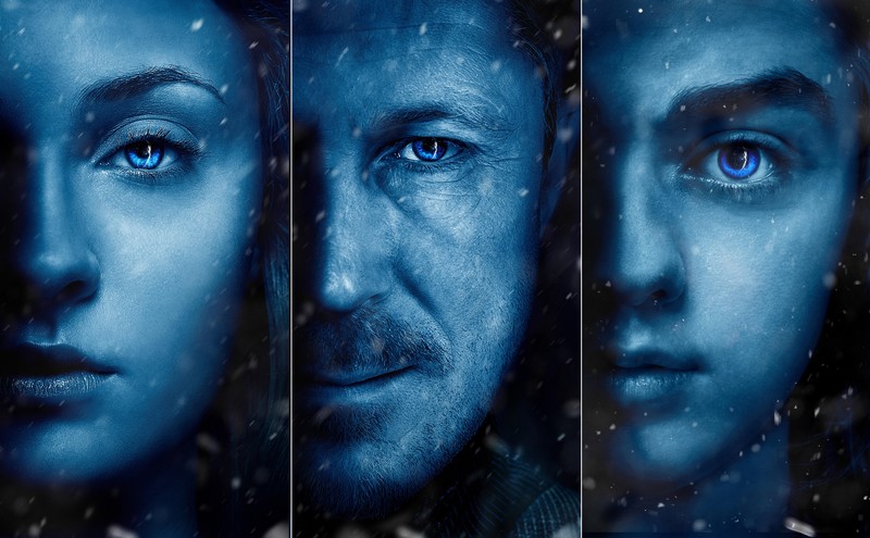 game of thrones season 7, arya stark, sansa stark, petyr baelish, game of thrones, tv shows, hd, 4k, 8k