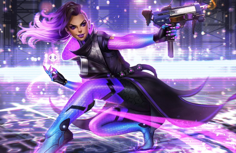sombra, overwatch, artwork, games, deviantart, hd