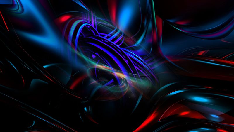 fractal, lines, glare, abstraction, tangled, 4k