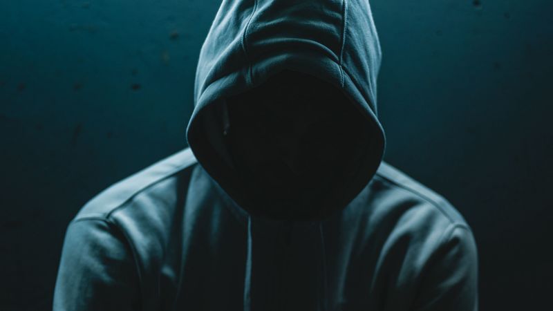 man, hood, dark, silhouette, 4k