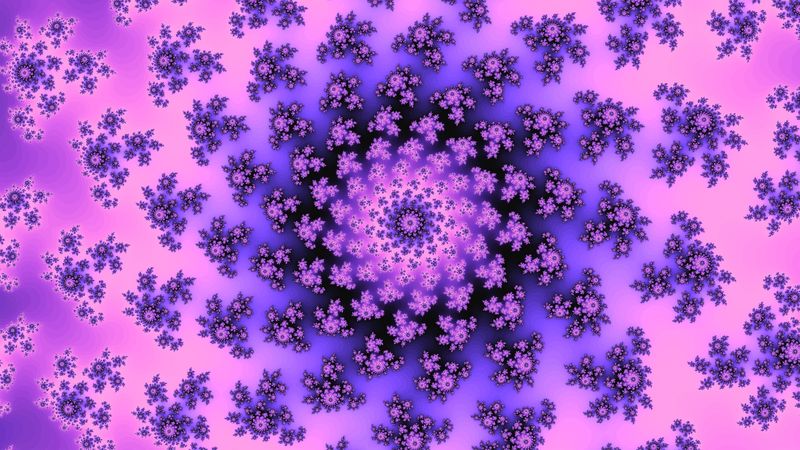 pattern, abstraction, fractal, spiral, purple, 4k