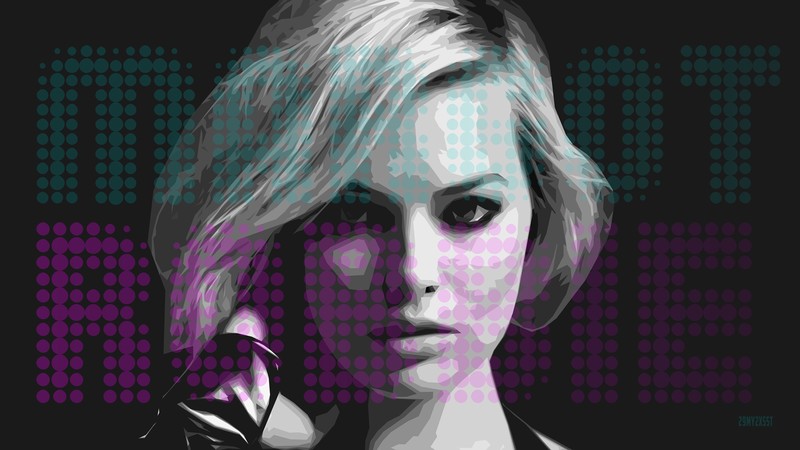 margot robbie, artist, digital art, artwork, hd