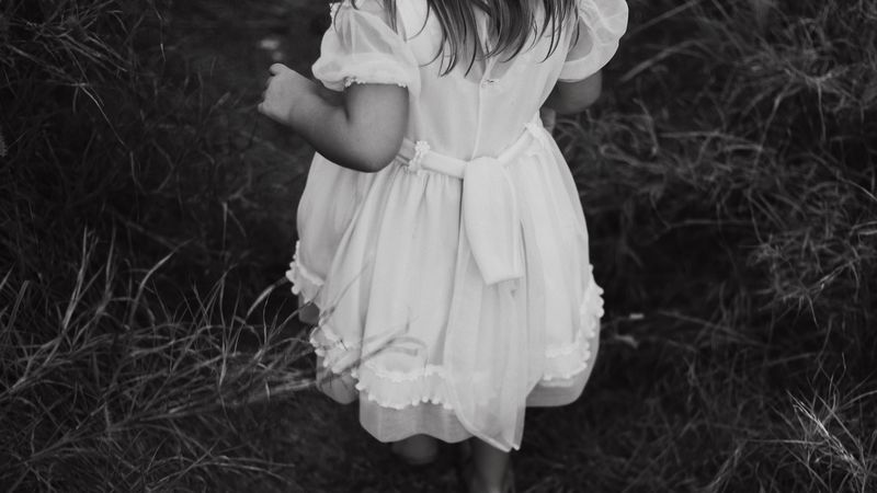 baby, dress, bw, 4k
