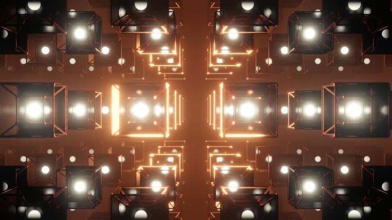 squares, glow, backlight, volume, 4k