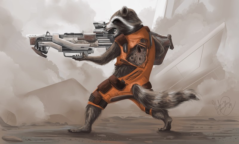 rocket raccoon, guardians of the galaxy vol 2, guardians of the galaxy, 2017 movies, hd, movies, 4k, hd, artwork