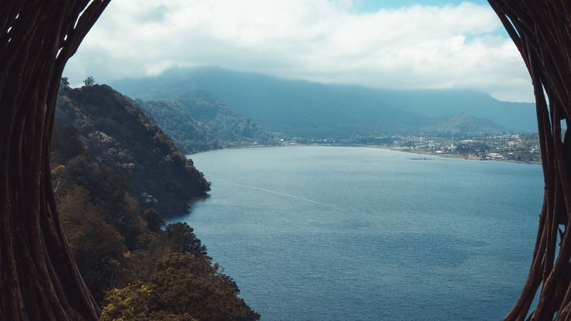 bay, mountains, fog, overview, nature, rest, 4k