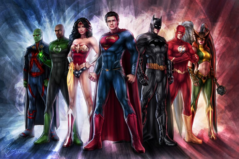 justice league, super heroes, wonder woman, batman, cyborg, superman, flash, artwork, hd, 4k, 5k