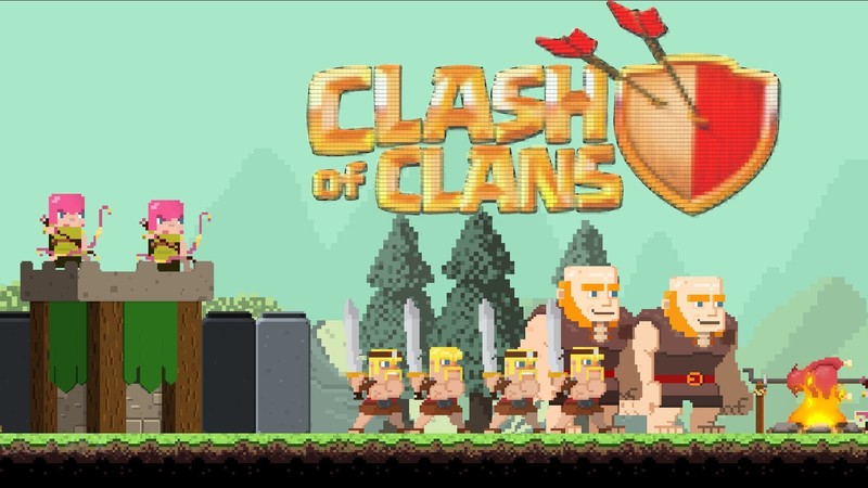 clash of clans, supercell, games, hd, minimalism, 8 bit