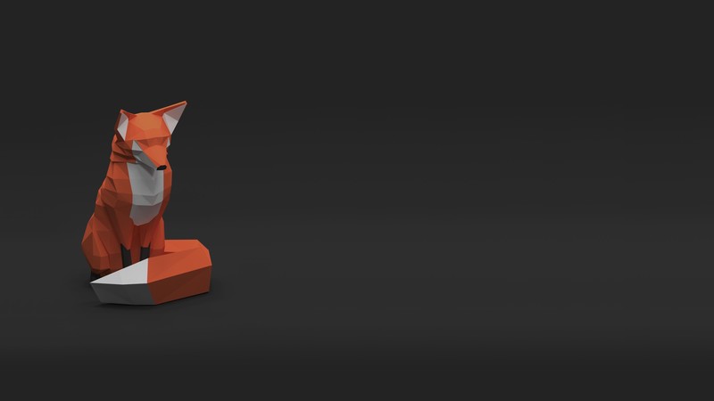 low poly, fox, artist, digital art, hd