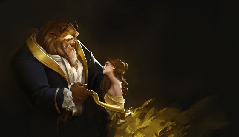 beauty and the beast, 2017 movies, movies, artwork, hd, deviantart