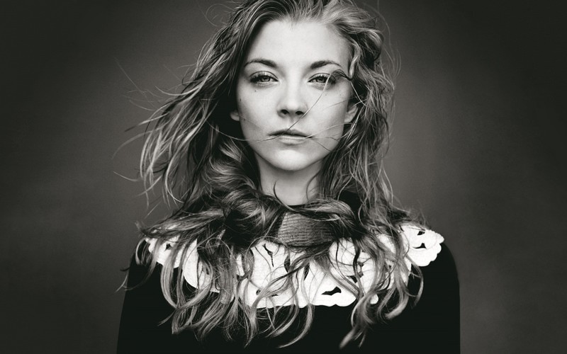 natalie dormer, celebrities, girls, monochrome, black and white