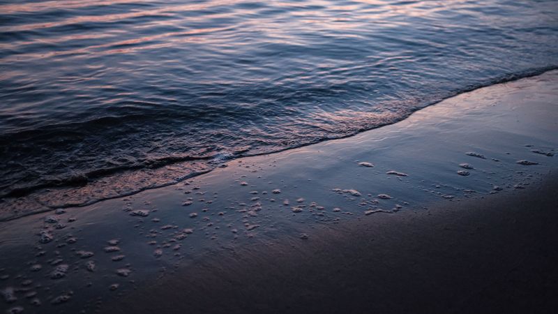 beach, wave, surf, water, sand, 4k