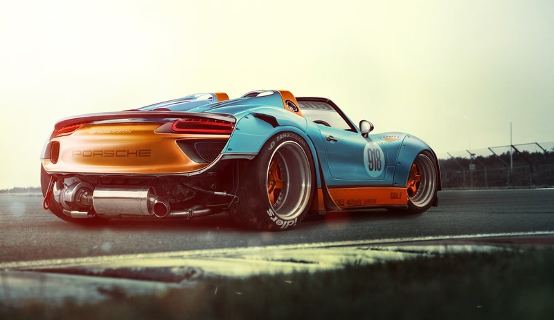 porsche, cars, artwork, artist, digital art, hd