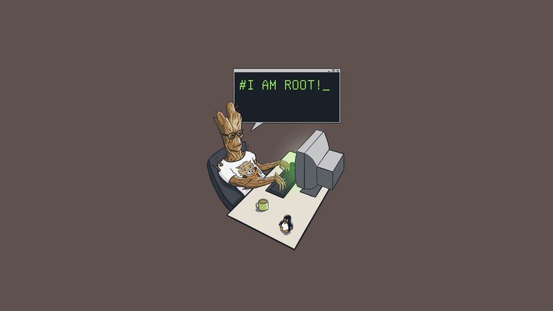 ubuntu, linux, terminal, hacker, computer, funny, groot