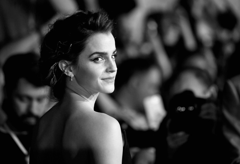emma watson, celebrities, girls, hd, monochrome, black and white, 4k