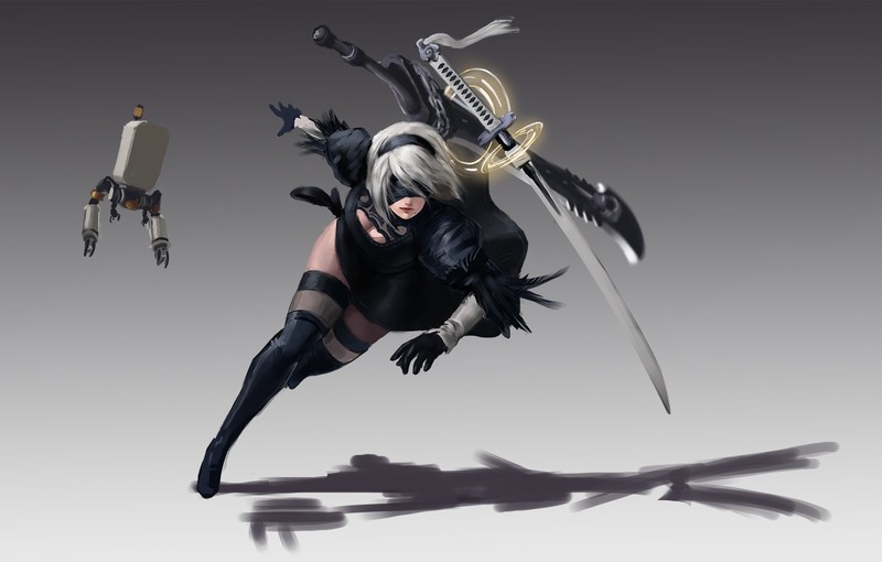 nier automata, 2017 games, games, artwork