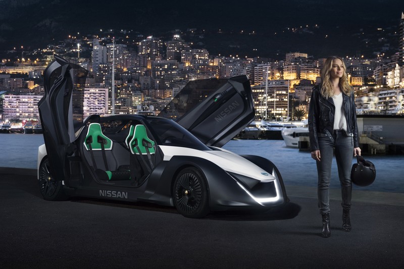 margot robbie, celebrities, girls, nissan, electric cars, cars, 8k, 4k, hd