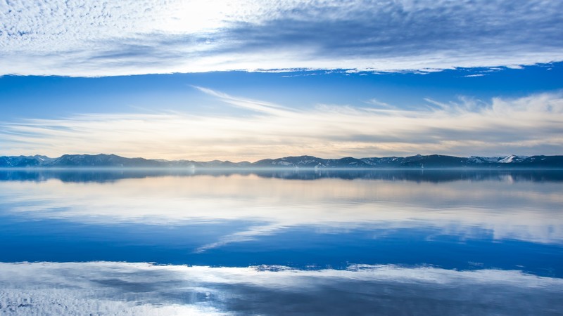 mountains, clouds, lake, 4k, nature, hd