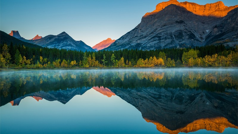 mountain, reflection, nature, lake, 4k