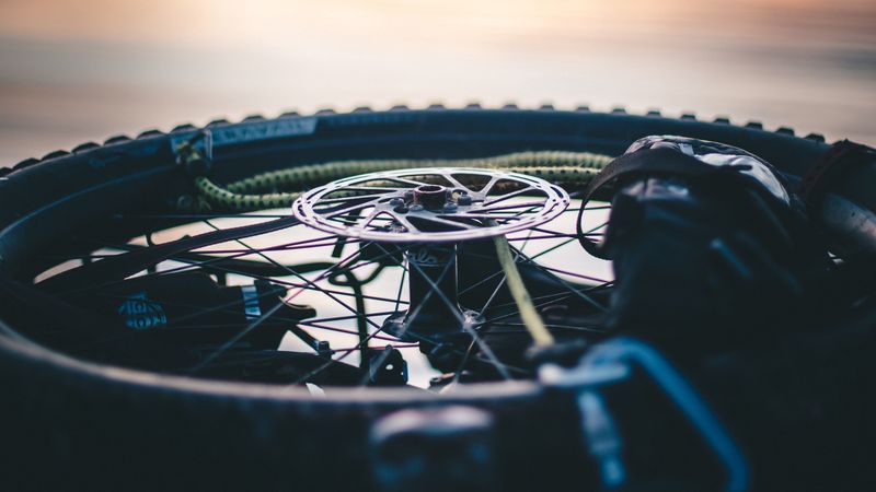 bicycle, wheel, disc, spokes, 4k