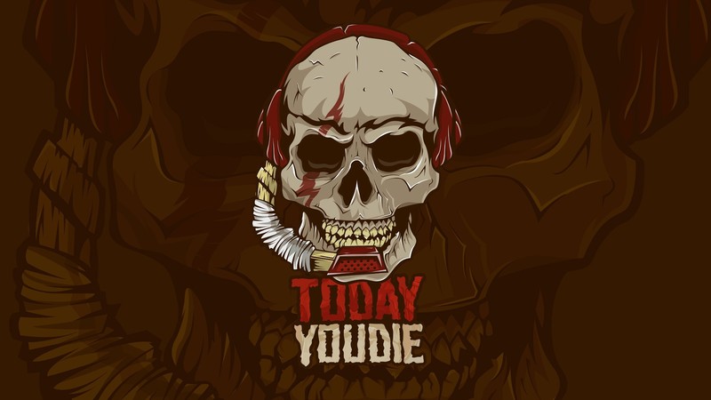 skull, typography, hd, artwork