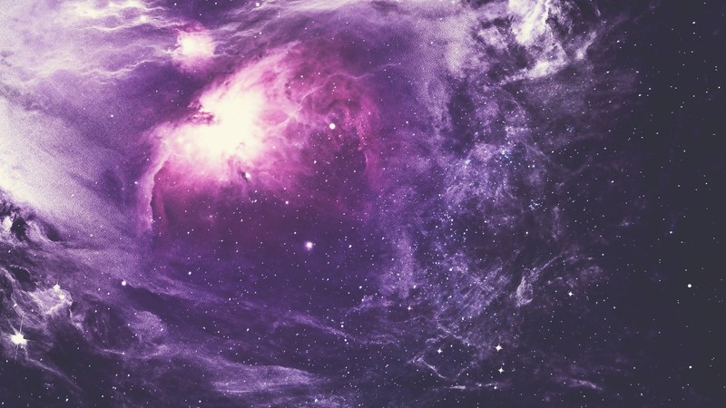 nebula, digital universe, 4k, purple