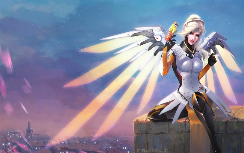 mercy overwatch, overwatch, games, xbox games, ps games, pc games, deviantart, artwork, artist, digital art