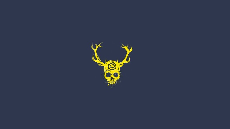 skull, minimalism, artist, digital art