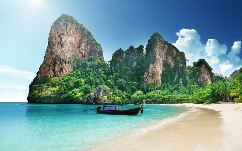 beach, nature, hd, boat