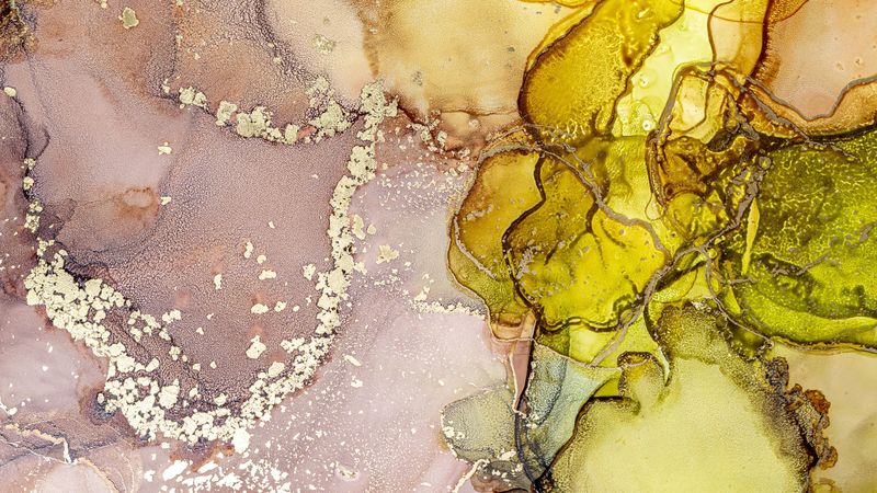 paint, stains, fluid art, abstraction, 4k