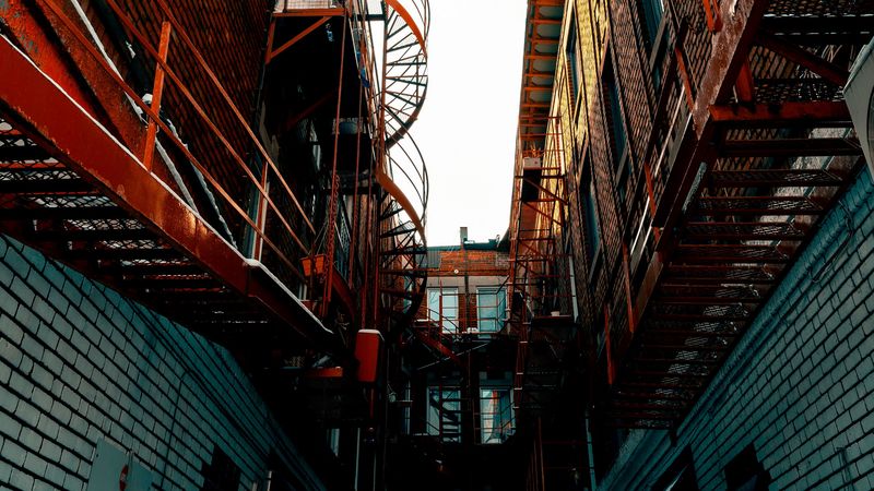 buildings, architecture, walls, stairs, 4k
