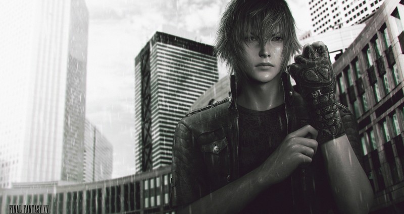 final fantasy xv, final fantasy, games, 2016 games, black and white, monochrome