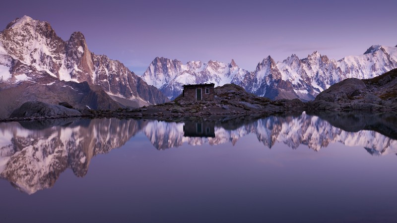 mountains, lake, nature, photography, reflection, water, snow, hd