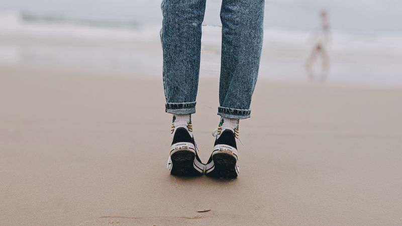 legs, beach, sand, person, 4k