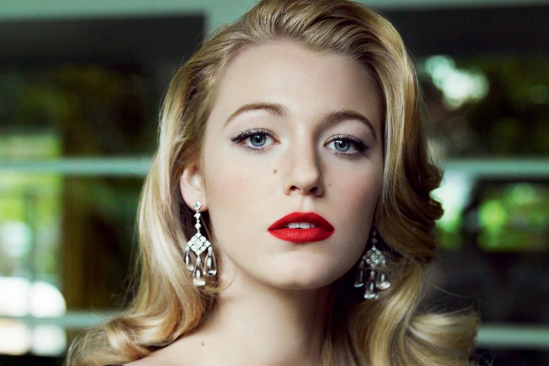 blake lively, celebrities, girls, lips, red