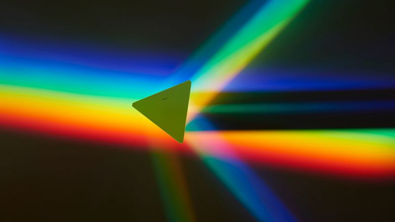 triangle, figure, rainbow, colorful, 4k