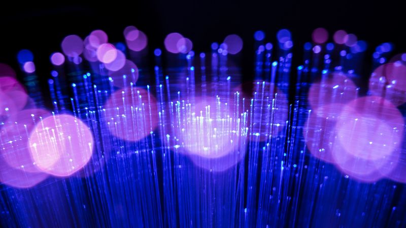 optical fiber, glow, macro, glare, light, 4k