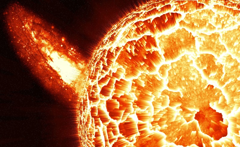 scifi, digital universe, planets, sun